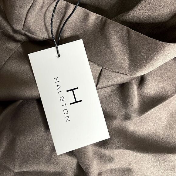 Halston Womens Pants Falcon Side Zip Wide Leg High Rise Gray Size Small NWT - Picture 8 of 15